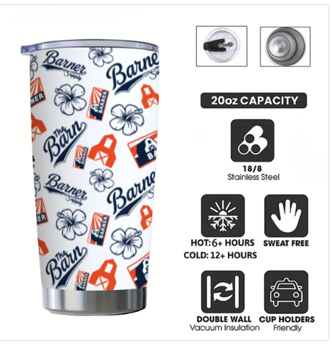 PRE ORDER - Ultimate Barner 20z Steel Insulated Tumbler with Sliding Lid