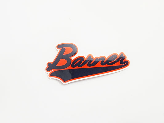 Barner Script Sticker - 4 x 2 inch