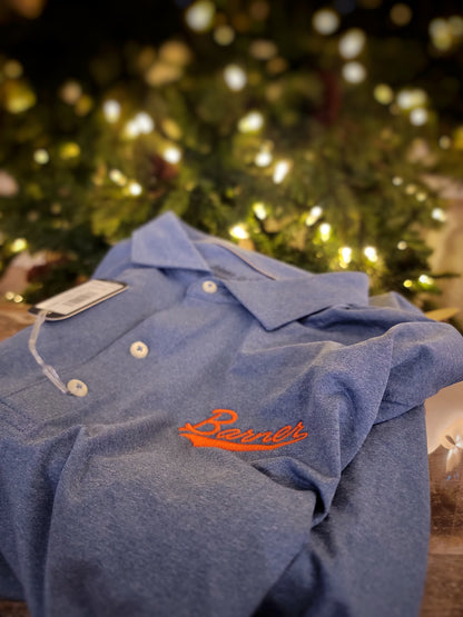 Johnnie-O Birdie Polo Script Logo - Lake Blue