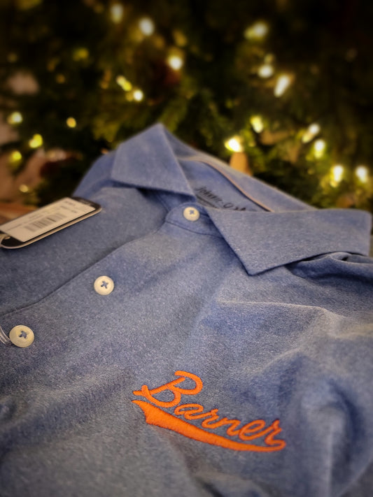 Johnnie-O Birdie Polo Script Logo - Lake Blue