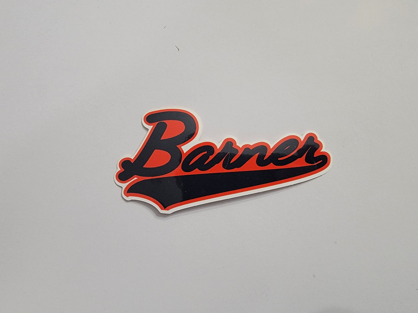 Barner Script Sticker - 4 x 2 inch