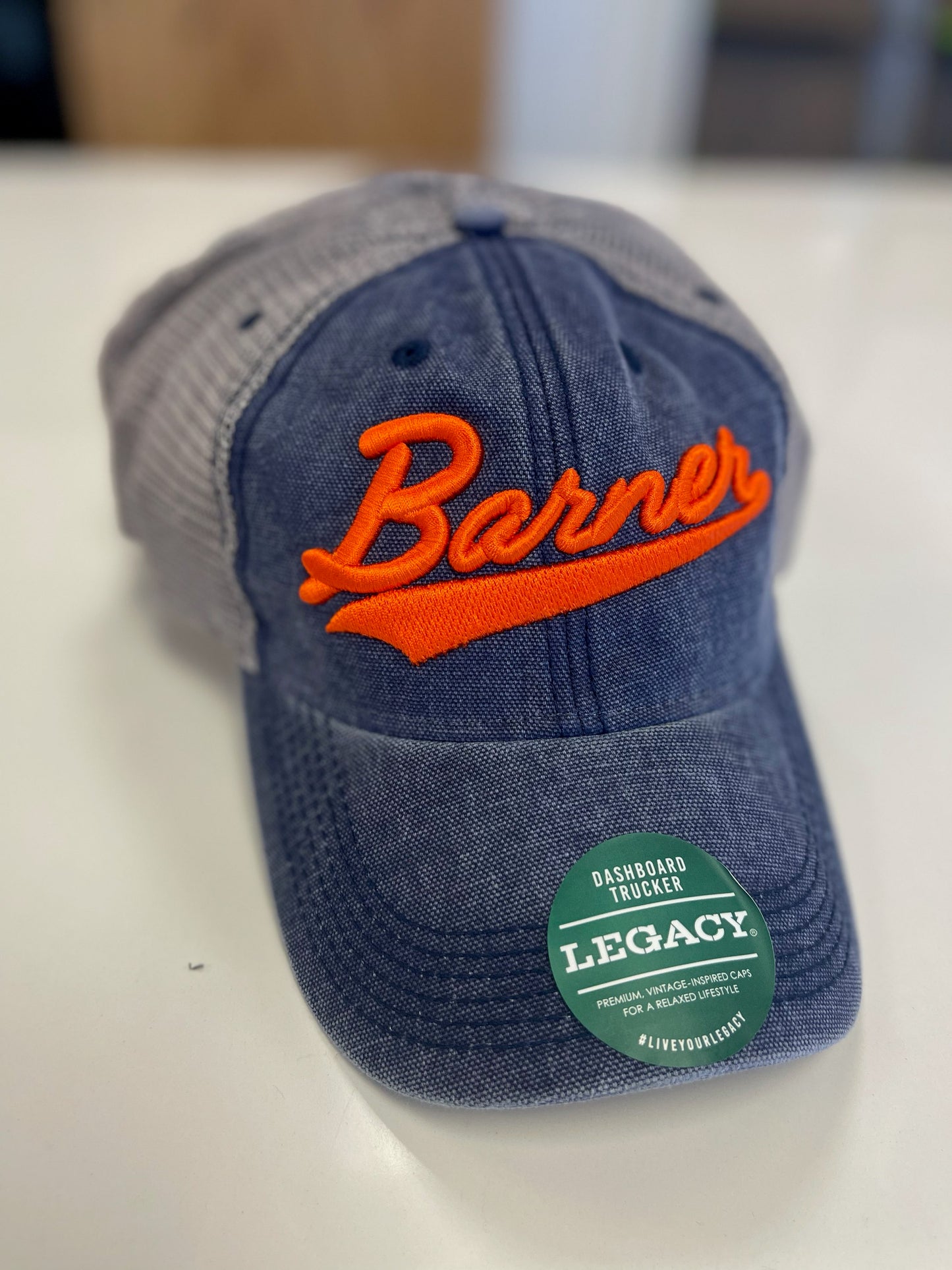 Legacy Old Favorite 2 tone trucker with Barner Puff Embroidery