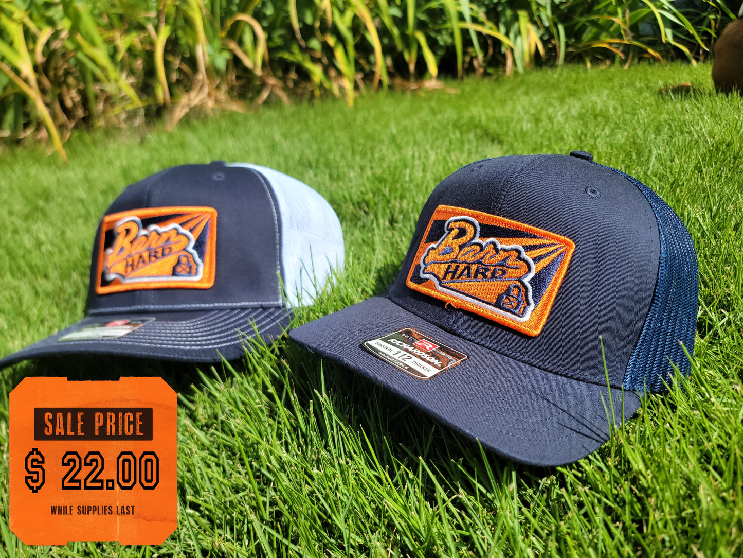 Richardson 112 BARN HARD patch hats