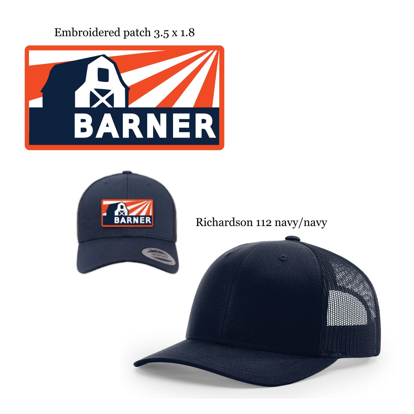 Richardson 112 BARNER patch hats