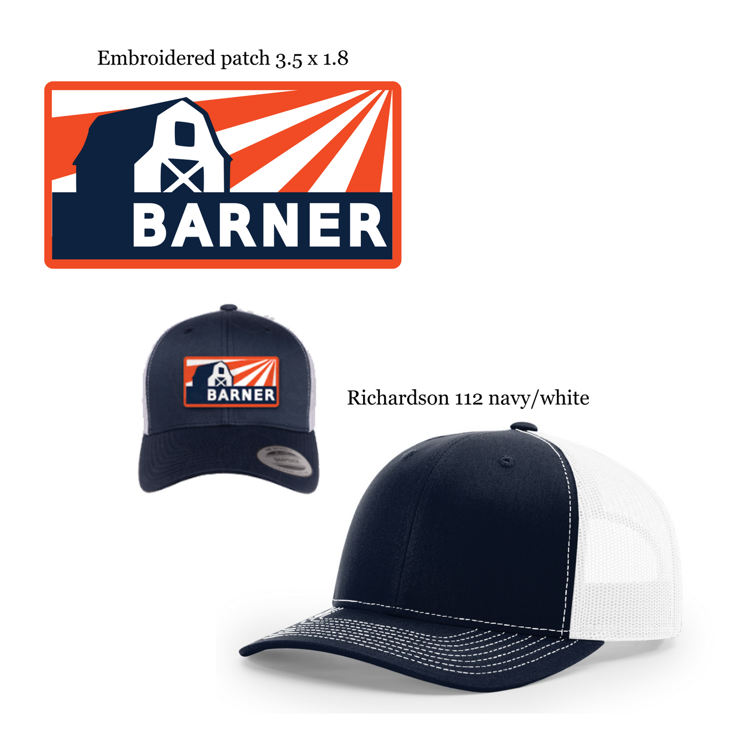 Richardson 112 BARNER patch hats