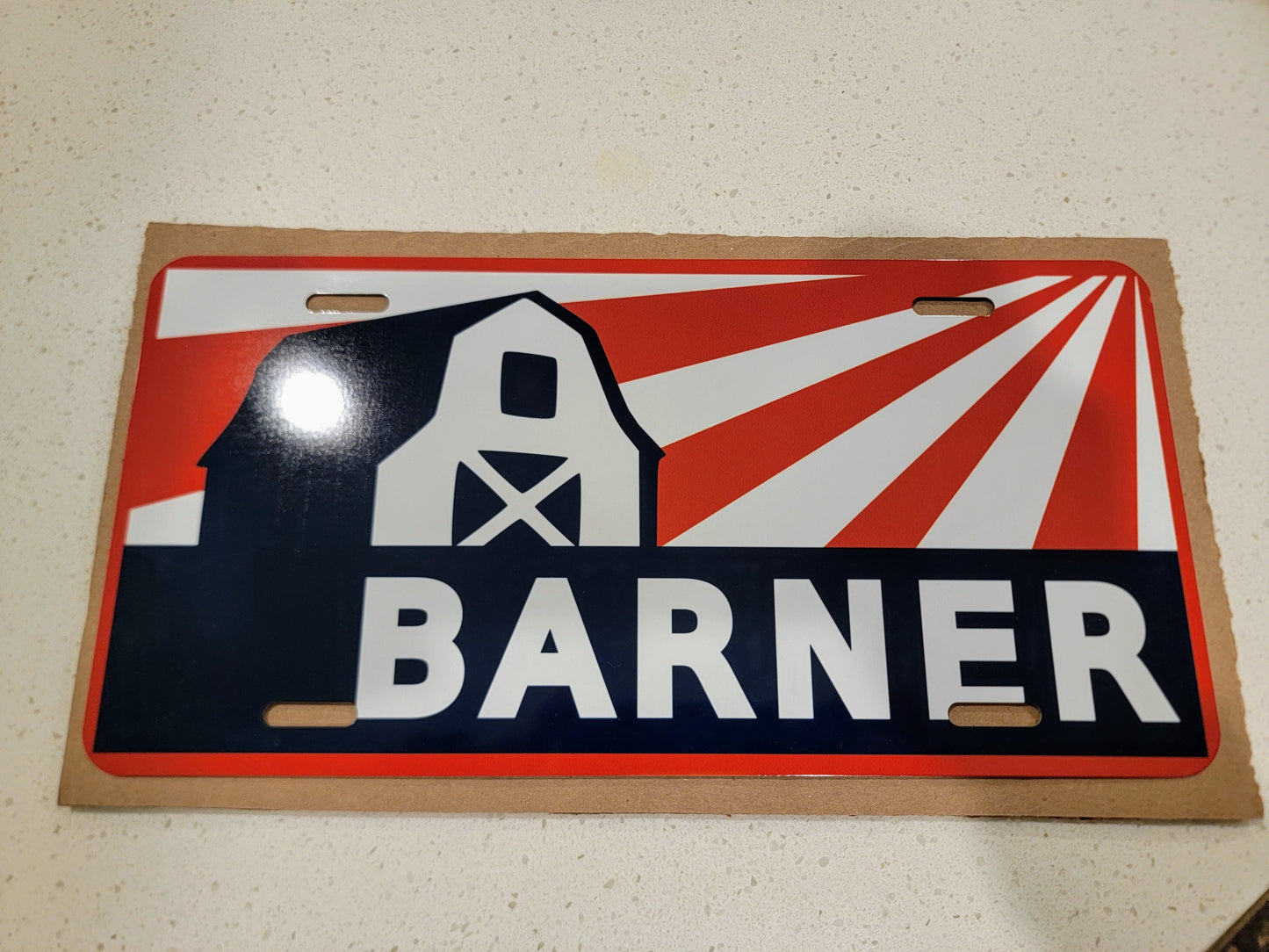 Barner Patch Vanity Plate